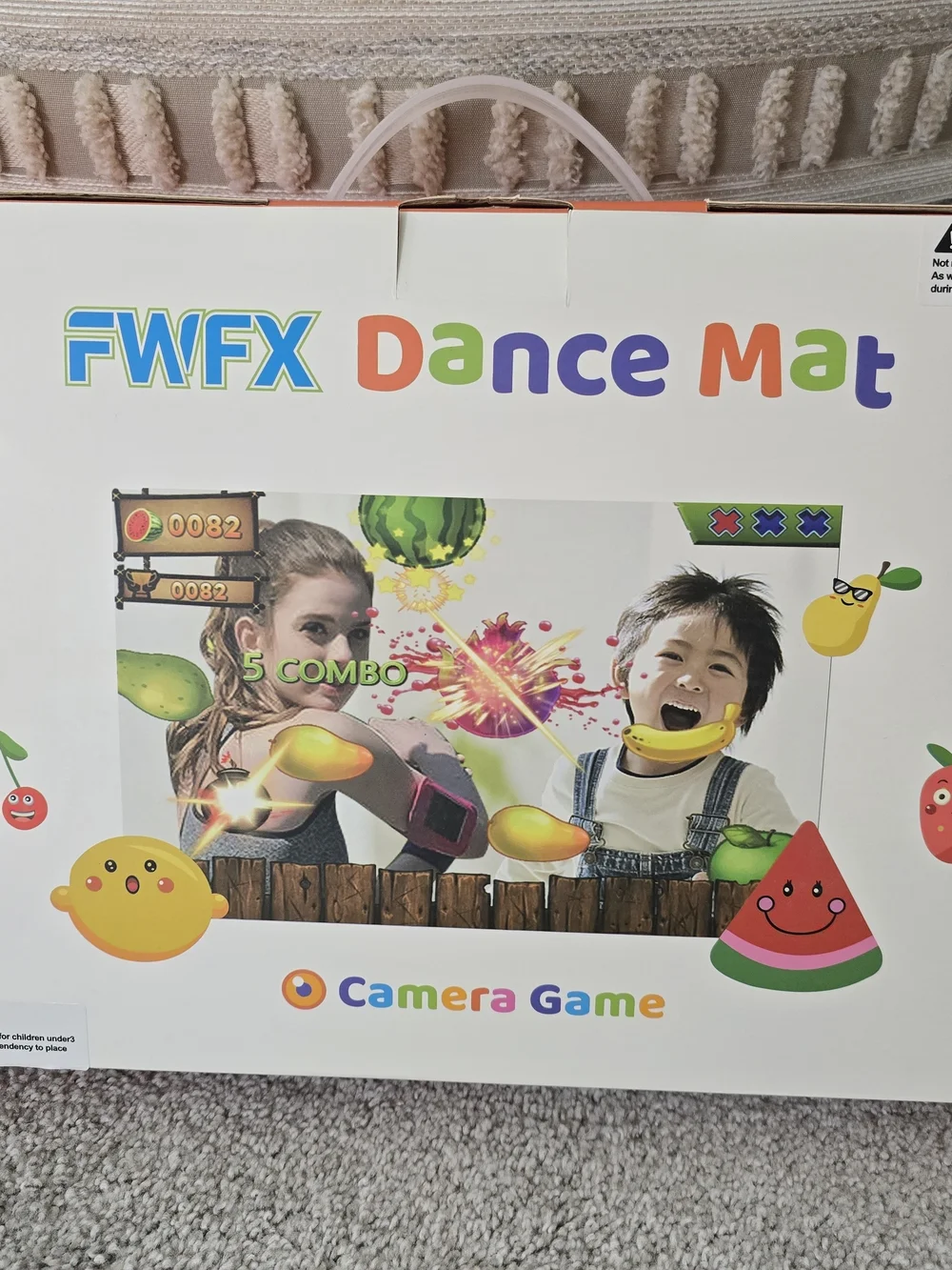 Amazon FWFX Dance Mat Camera Game - White Box with Colorful Graphics